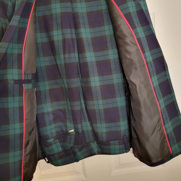 Tommy Hilfiger Plaid Blazer Sz 10 Boss Lady Vibe - Picture 12 of 14